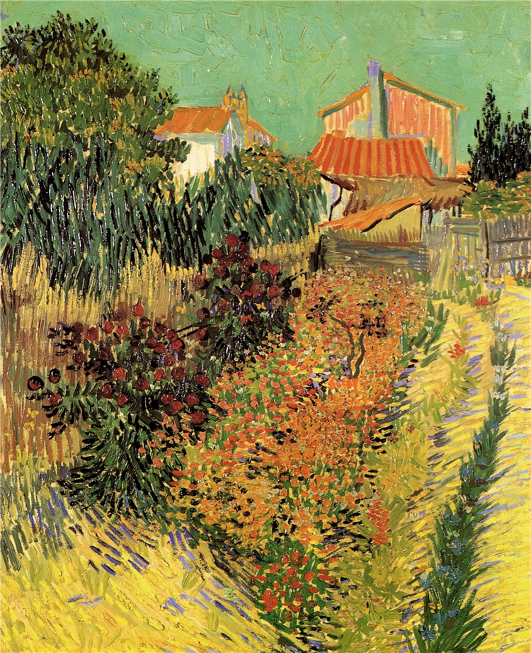 Garden Behind A House Van Gogh Oil Painting